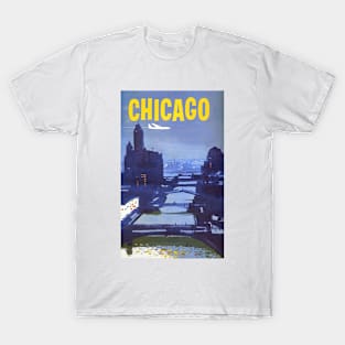 Chicago Travel Advertisement 1950s Austin Briggs T-Shirt